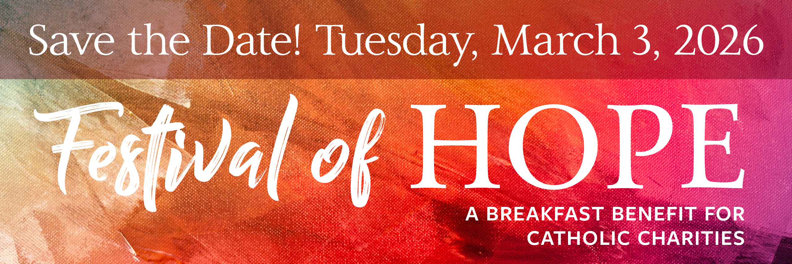 Festival of Hope announcement.